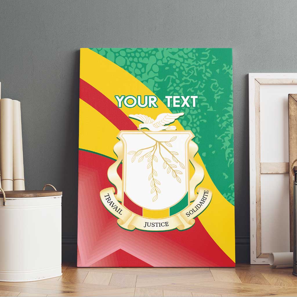 Personalised Guinea Independence Day Canvas Wall Art Happy 2 October Guinee Coat Of Arms