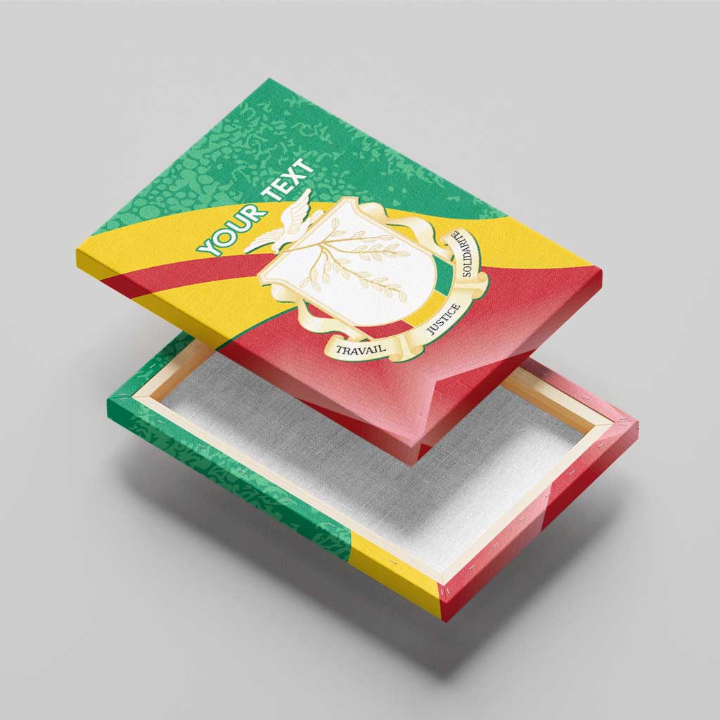 Personalised Guinea Independence Day Canvas Wall Art Happy 2 October Guinee Coat Of Arms