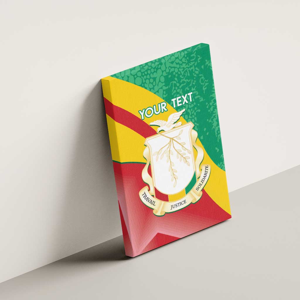 Personalised Guinea Independence Day Canvas Wall Art Happy 2 October Guinee Coat Of Arms