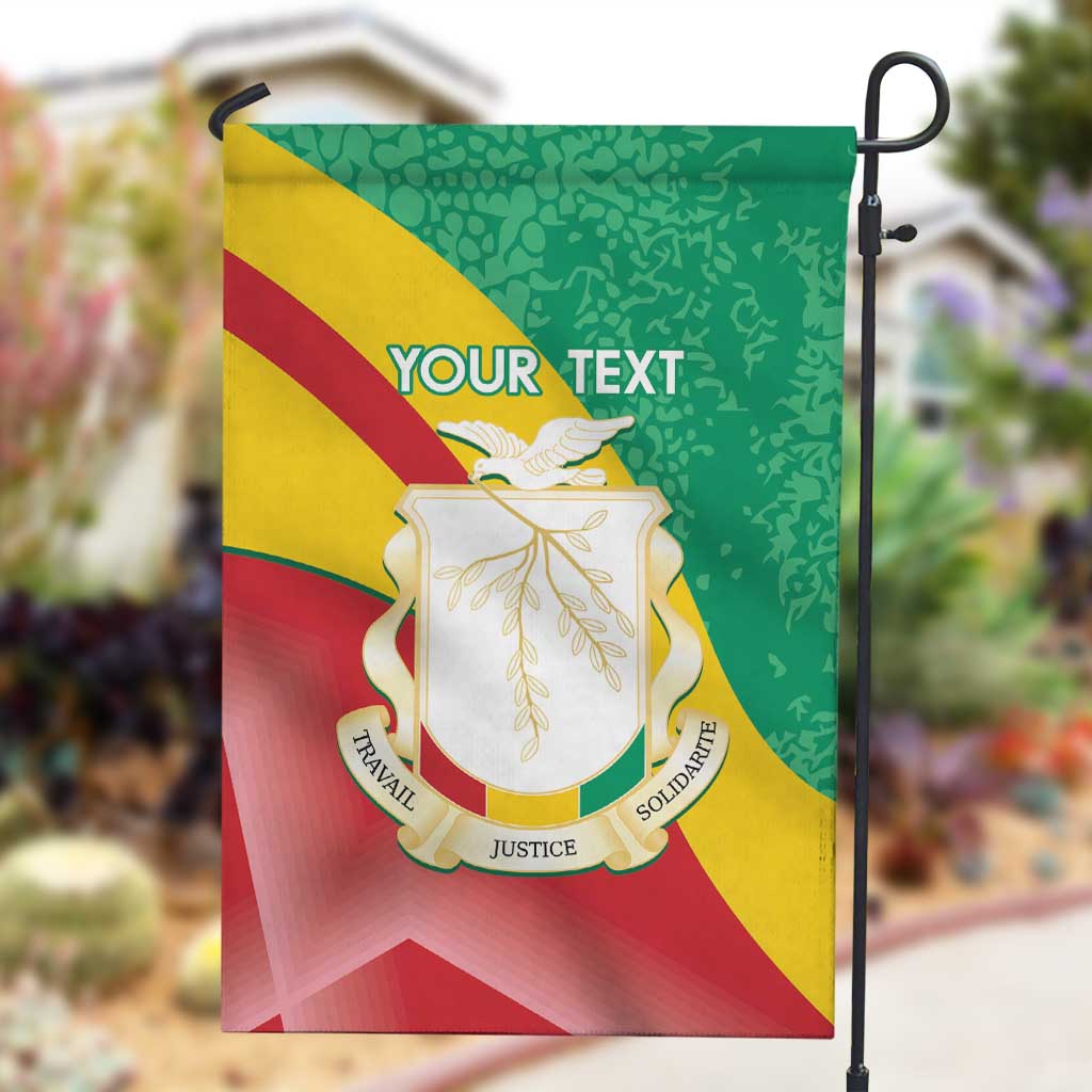 Personalised Guinea Independence Day Garden Flag Happy 2 October Guinee Coat Of Arms