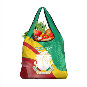 Personalised Guinea Independence Day Grocery Bag Happy 2 October Guinee Coat Of Arms