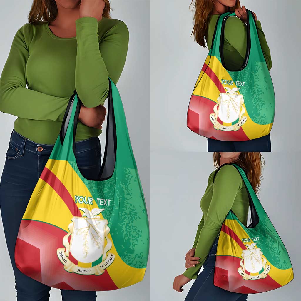 Personalised Guinea Independence Day Grocery Bag Happy 2 October Guinee Coat Of Arms