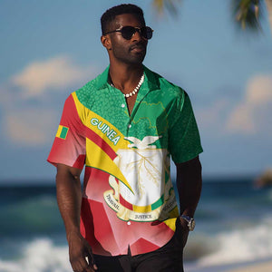 Personalised Guinea Independence Day Hawaiian Shirt Happy 2 October Guinee Coat Of Arms