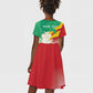 Personalised Guinea Independence Day Kid Short Sleeve Dress Happy 2 October Guinee Coat Of Arms