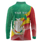 Personalised Guinea Independence Day Long Sleeve Polo Shirt Happy 2 October Guinee Coat Of Arms