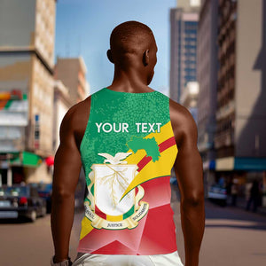 Personalised Guinea Independence Day Men Tank Top Happy 2 October Guinee Coat Of Arms