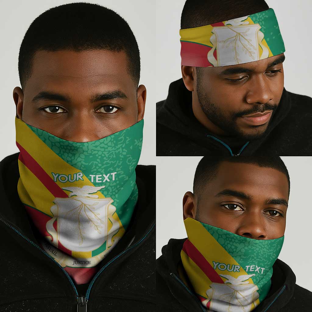 Personalised Guinea Independence Day Neck Gaiter Happy 2 October Guinee Coat Of Arms LT14