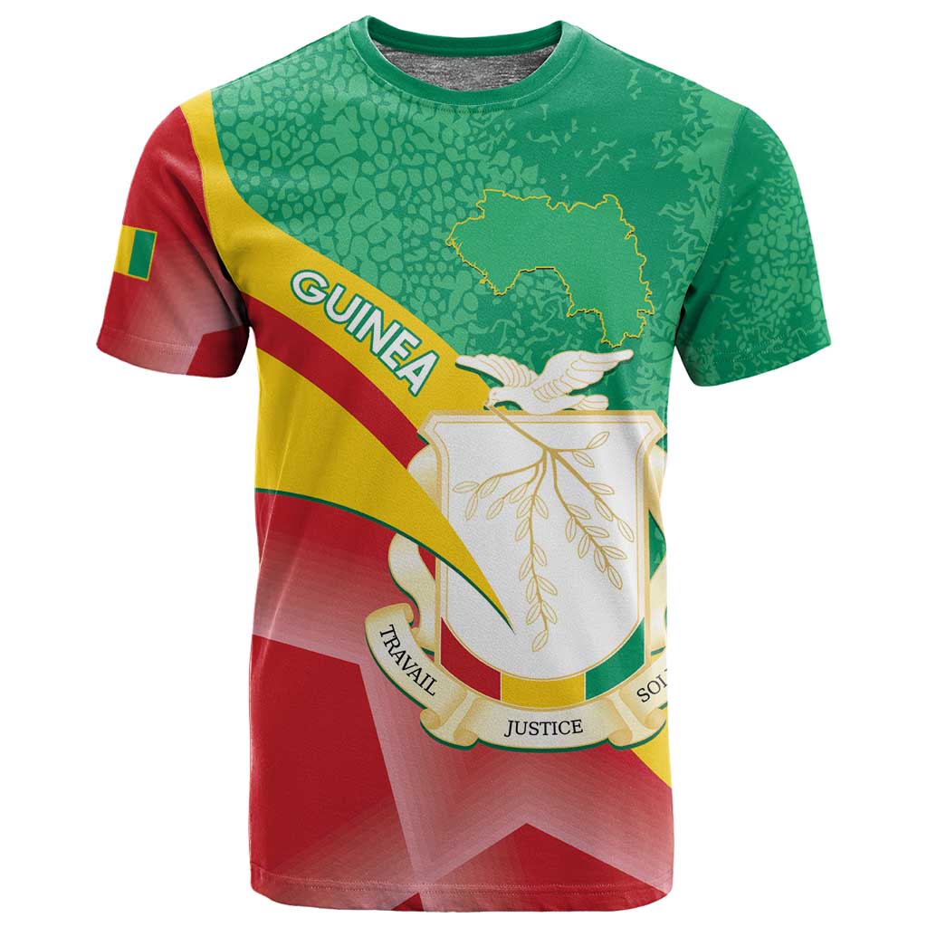 Personalised Guinea Independence Day T shirt Happy 2 October Guinee Coat Of Arms