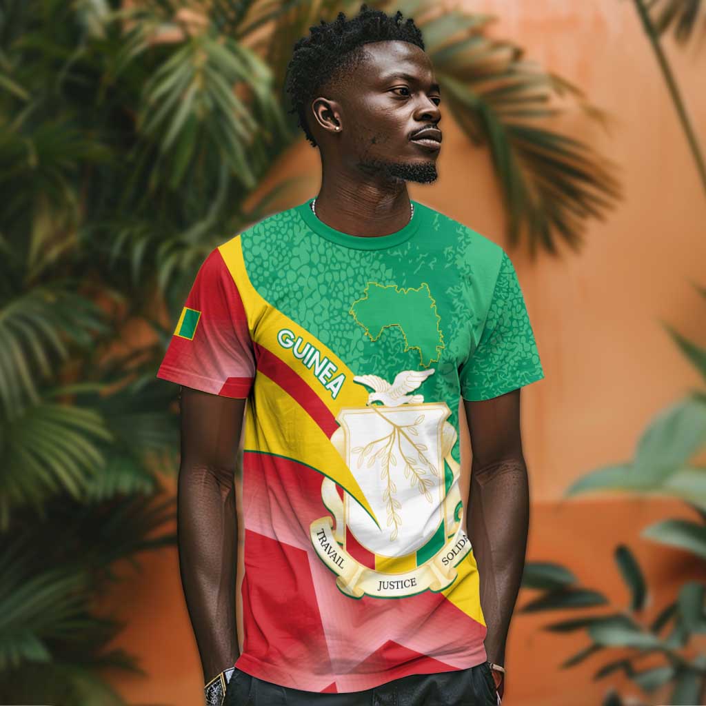 Personalised Guinea Independence Day T shirt Happy 2 October Guinee Coat Of Arms