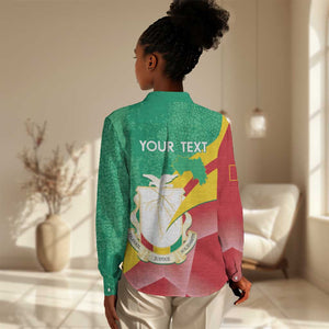 Personalised Guinea Independence Day Women Casual Shirt Happy 2 October Guinee Coat Of Arms LT14