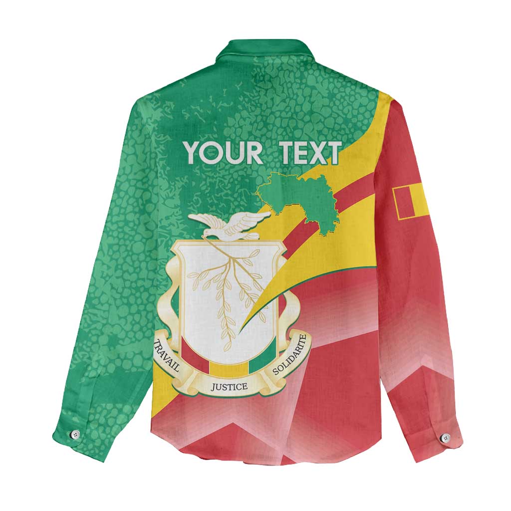 Personalised Guinea Independence Day Women Casual Shirt Happy 2 October Guinee Coat Of Arms LT14