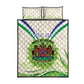 Personalised Lesotho Independence Day Quilt Bed Set Aloe Polyphylla Mix Coat Of Arms
