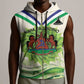 Personalised Lesotho Independence Day Sleeveless Zip Hoodie Aloe Polyphylla Mix Coat Of Arms - African Pride