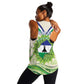 Personalised Lesotho Independence Day Women Racerback Tank Aloe Polyphylla Mix Coat Of Arms
