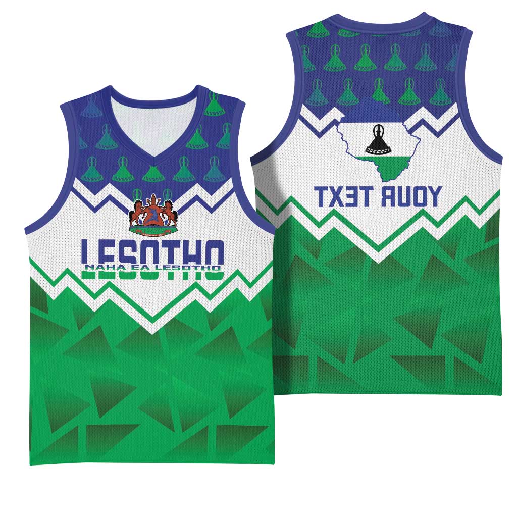 Personalised Lesotho Independence Day Basketball Jersey Naha ea Lesotho Proud - African Pride