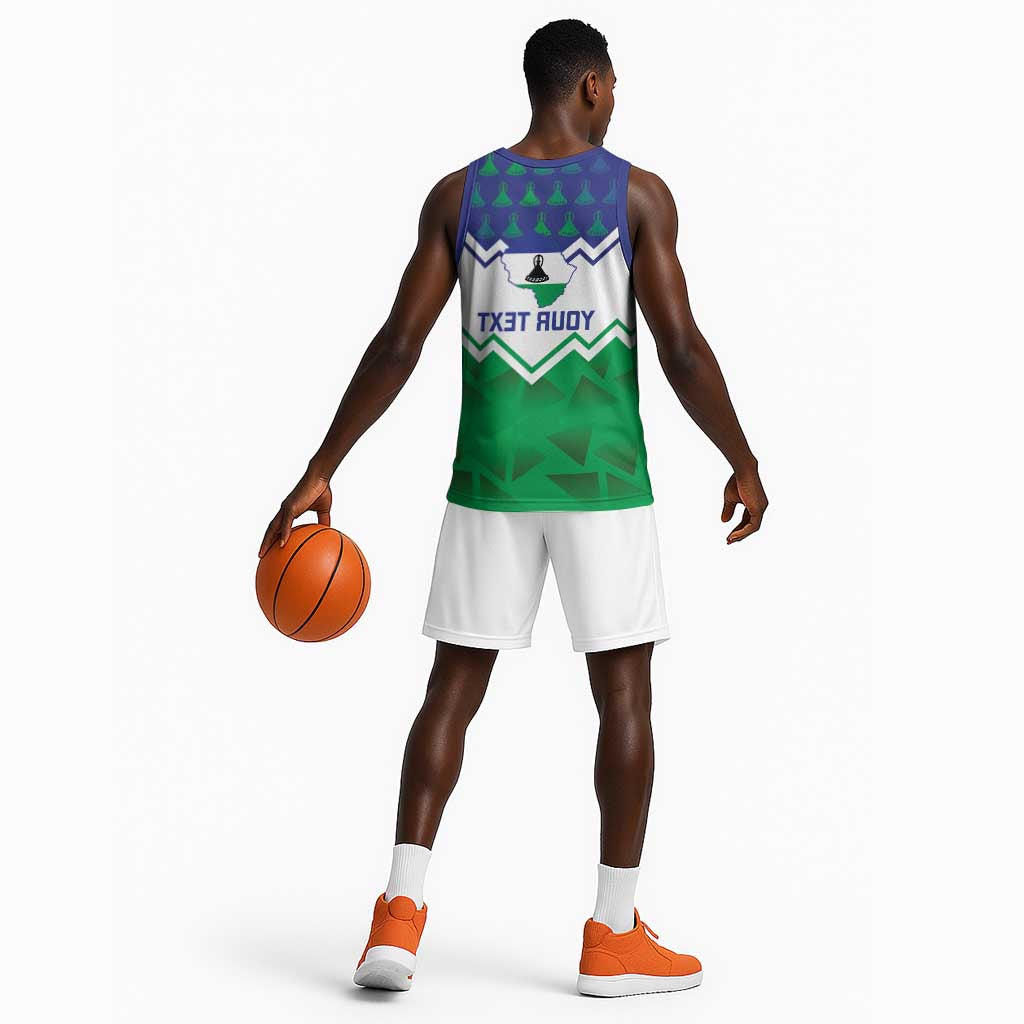 Personalised Lesotho Independence Day Basketball Jersey Naha ea Lesotho Proud - African Pride