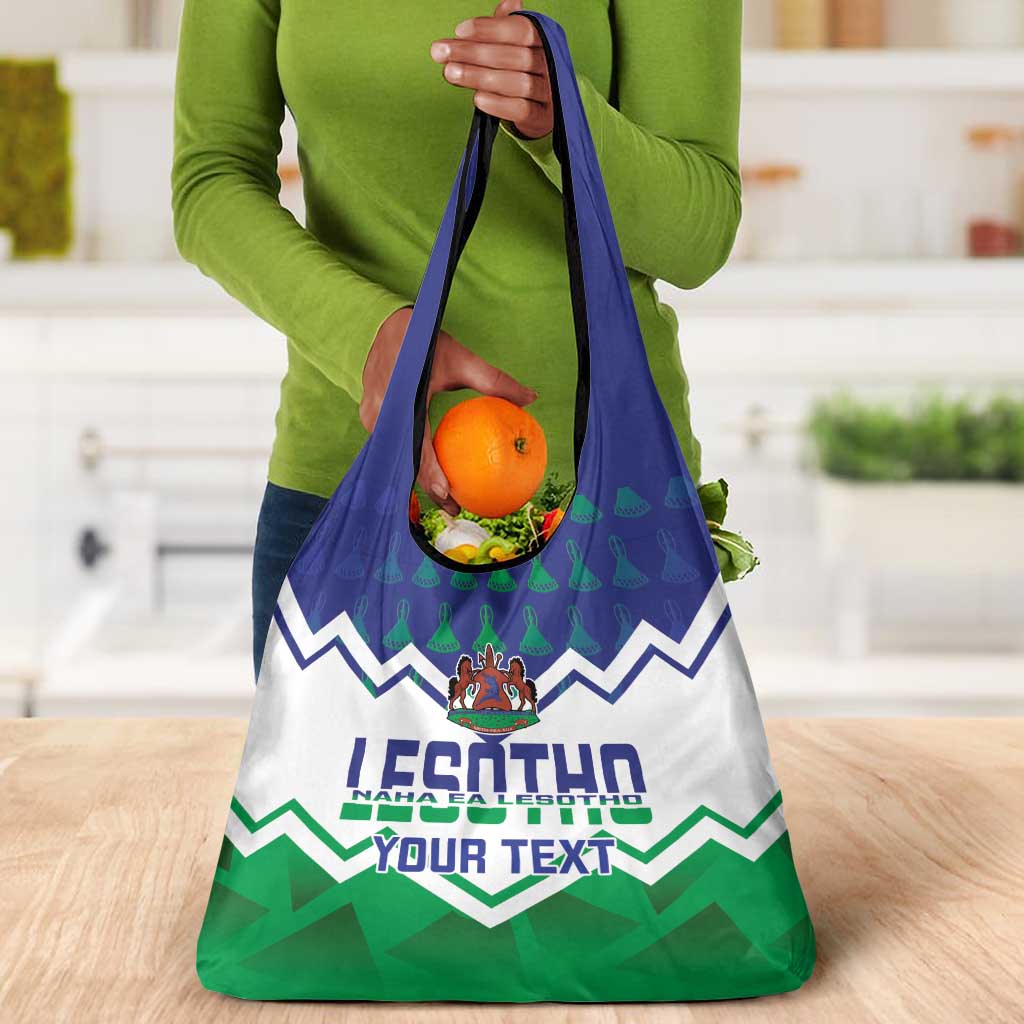 Personalised Lesotho Independence Day Grocery Bag Naha ea Lesotho Proud