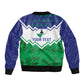 Personalised Lesotho Independence Day Sleeve Zip Bomber Jacket Naha ea Lesotho Proud