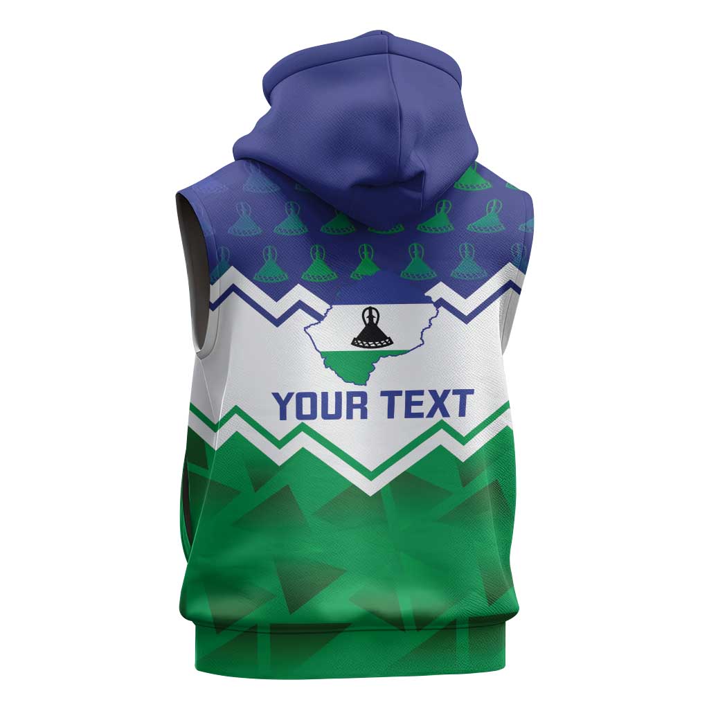 Personalised Lesotho Independence Day Sleeveless Hoodie Naha ea Lesotho Proud - African Pride
