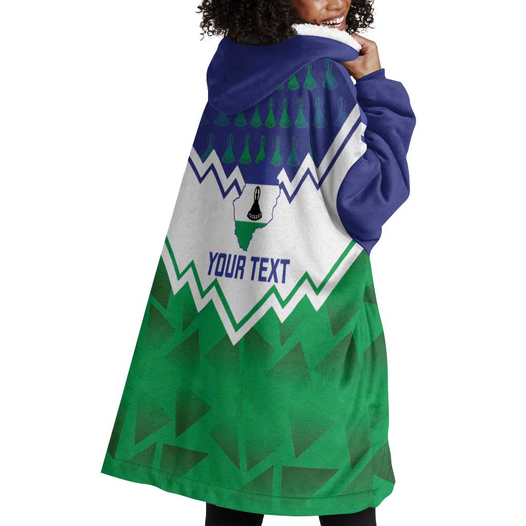 Personalised Lesotho Independence Day Wearable Blanket Hoodie Naha ea Lesotho Proud