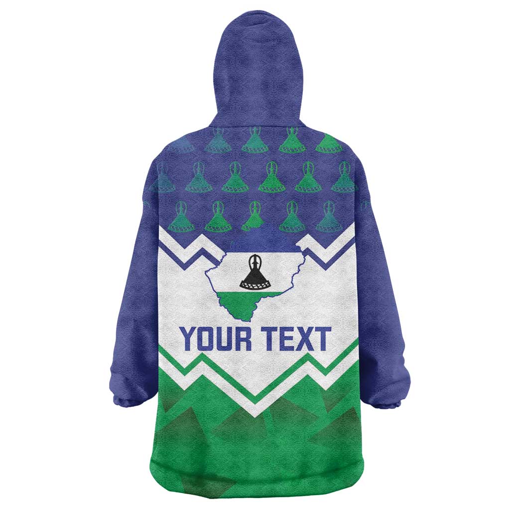 Personalised Lesotho Independence Day Wearable Blanket Hoodie Naha ea Lesotho Proud