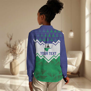 Personalised Lesotho Independence Day Women Casual Shirt Naha ea Lesotho Proud LT14