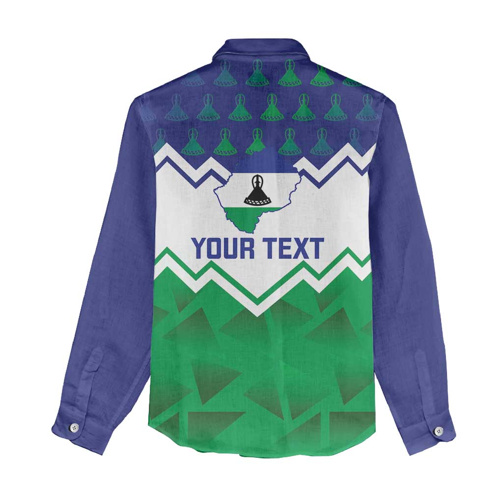 Personalised Lesotho Independence Day Women Casual Shirt Naha ea Lesotho Proud LT14