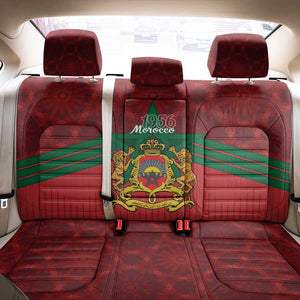 Afro Morocco Independence Day Back Car Seat Cover 1956 Proud Islamic Pattern - African Pride