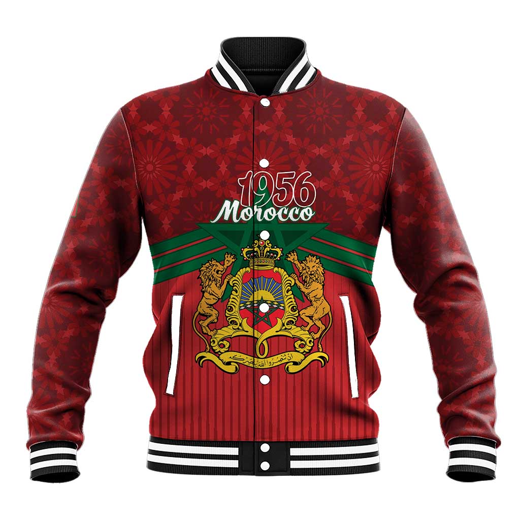 Personalized Afro Morocco Independence Day Baseball Jacket 1956 Proud Islamic Pattern - African Pride