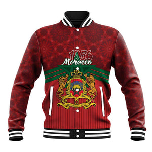 Personalized Afro Morocco Independence Day Baseball Jacket 1956 Proud Islamic Pattern - African Pride