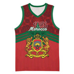 Personalized Afro Morocco Independence Day Basketball Jersey 1956 Proud Islamic Pattern - African Pride
