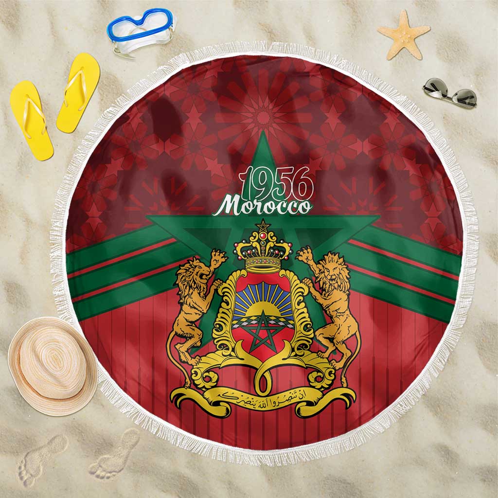 Afro Morocco Independence Day Beach Blanket 1956 Proud Islamic Pattern - African Pride