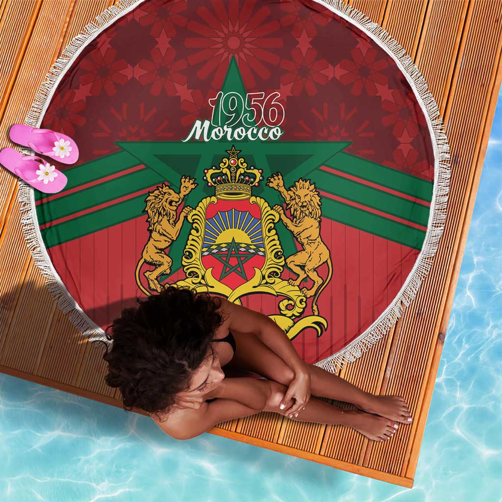 Afro Morocco Independence Day Beach Blanket 1956 Proud Islamic Pattern - African Pride