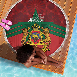 Afro Morocco Independence Day Beach Blanket 1956 Proud Islamic Pattern - African Pride