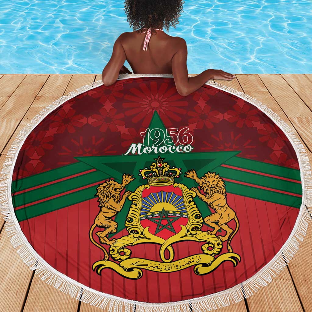 Afro Morocco Independence Day Beach Blanket 1956 Proud Islamic Pattern - African Pride