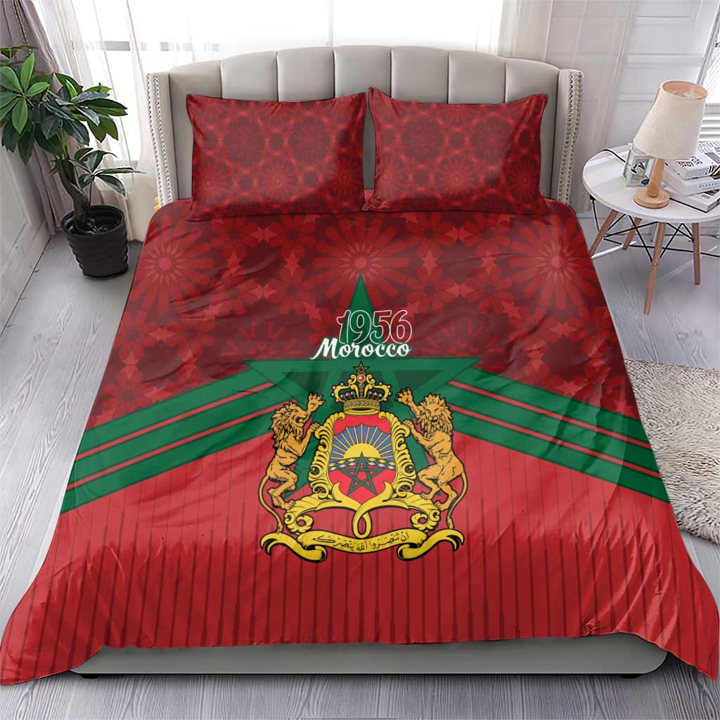 Afro Morocco Independence Day Bedding Set 1956 Proud Islamic Pattern - African Pride