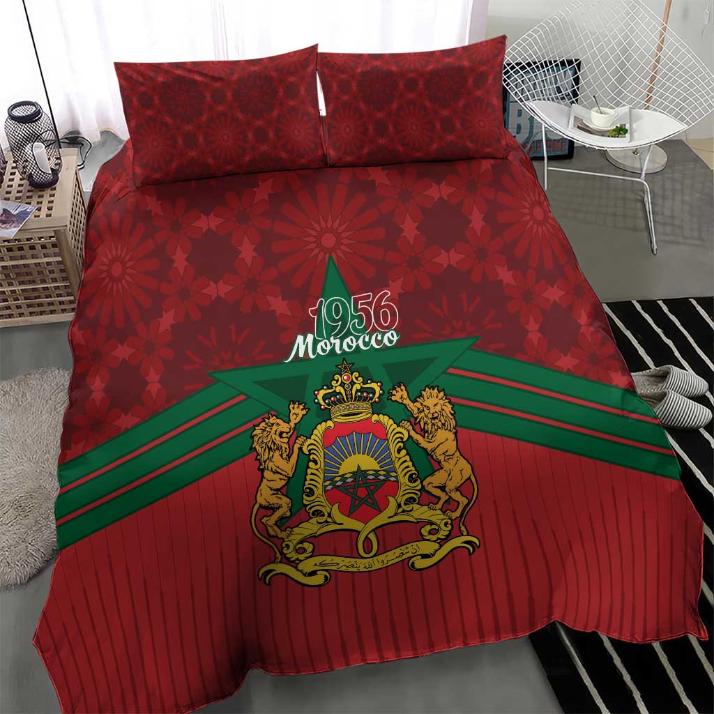Afro Morocco Independence Day Bedding Set 1956 Proud Islamic Pattern - African Pride