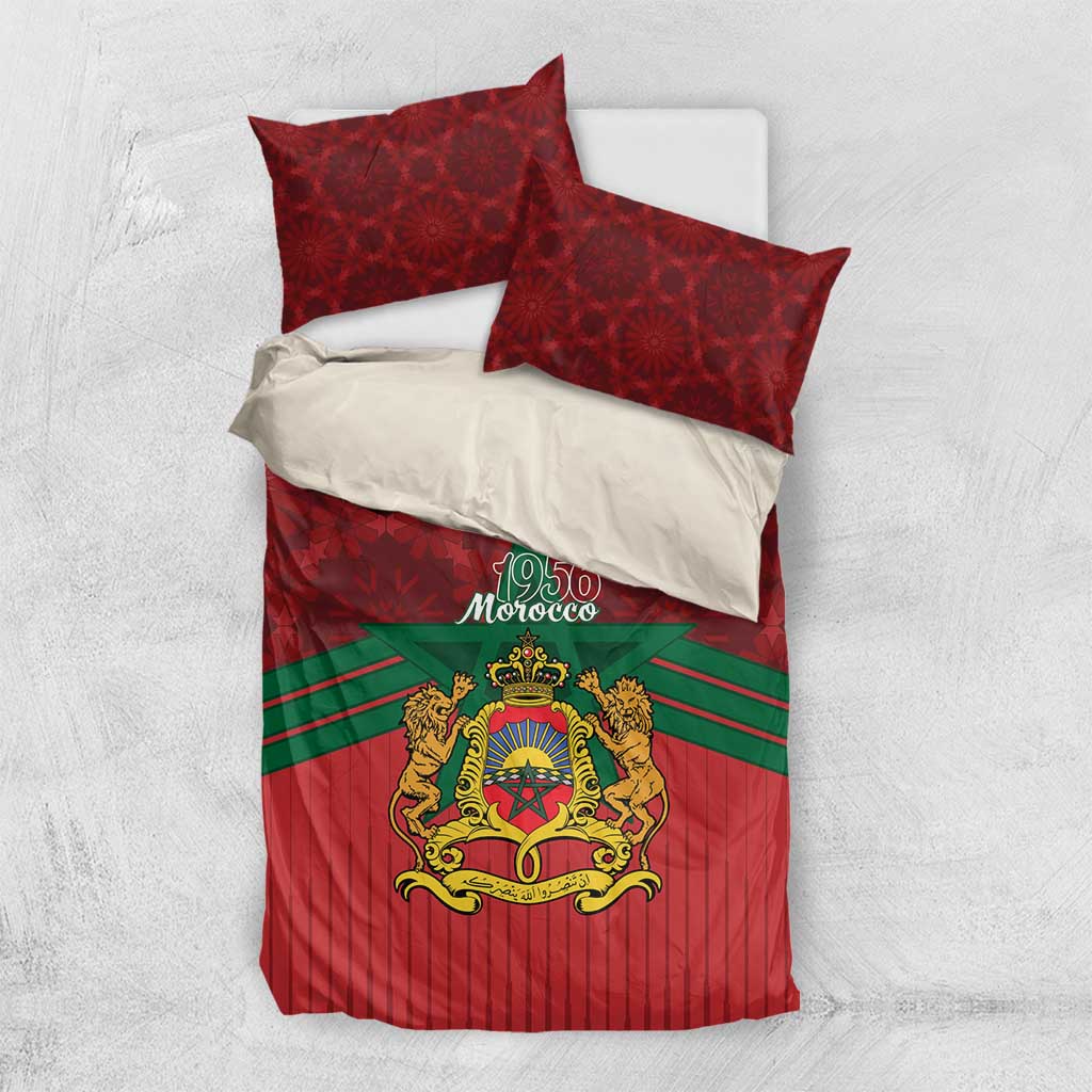 Afro Morocco Independence Day Bedding Set 1956 Proud Islamic Pattern - African Pride