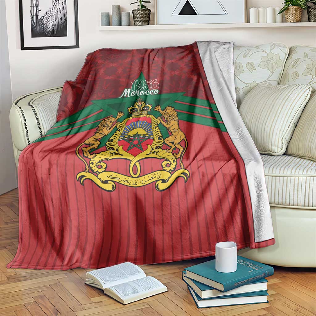 Afro Morocco Independence Day Blanket 1956 Proud Islamic Pattern - African Pride