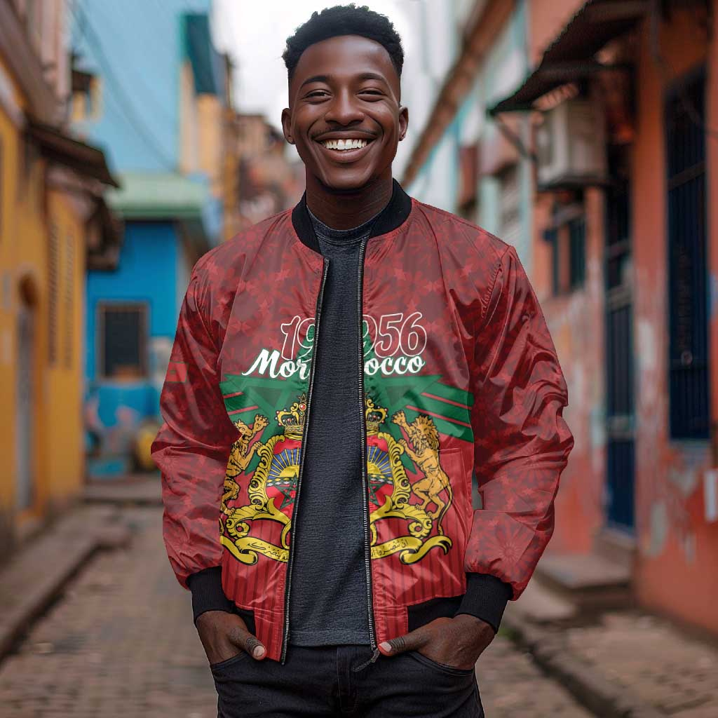 Personalized Afro Morocco Independence Day Bomber Jacket 1956 Proud Islamic Pattern - African Pride