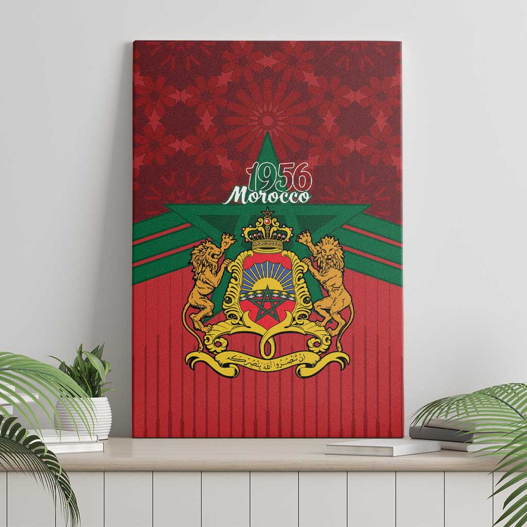 Afro Morocco Independence Day Canvas Wall Art 1956 Proud Islamic Pattern - African Pride