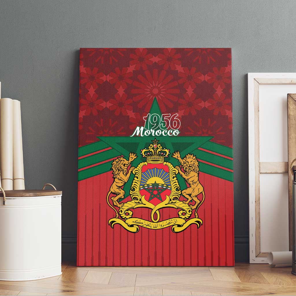Afro Morocco Independence Day Canvas Wall Art 1956 Proud Islamic Pattern - African Pride
