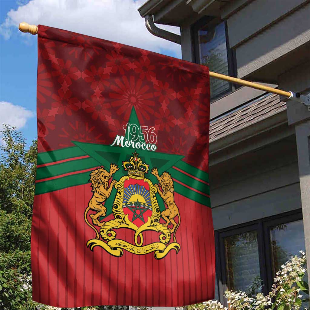 Afro Morocco Independence Day Garden Flag 1956 Proud Islamic Pattern - African Pride