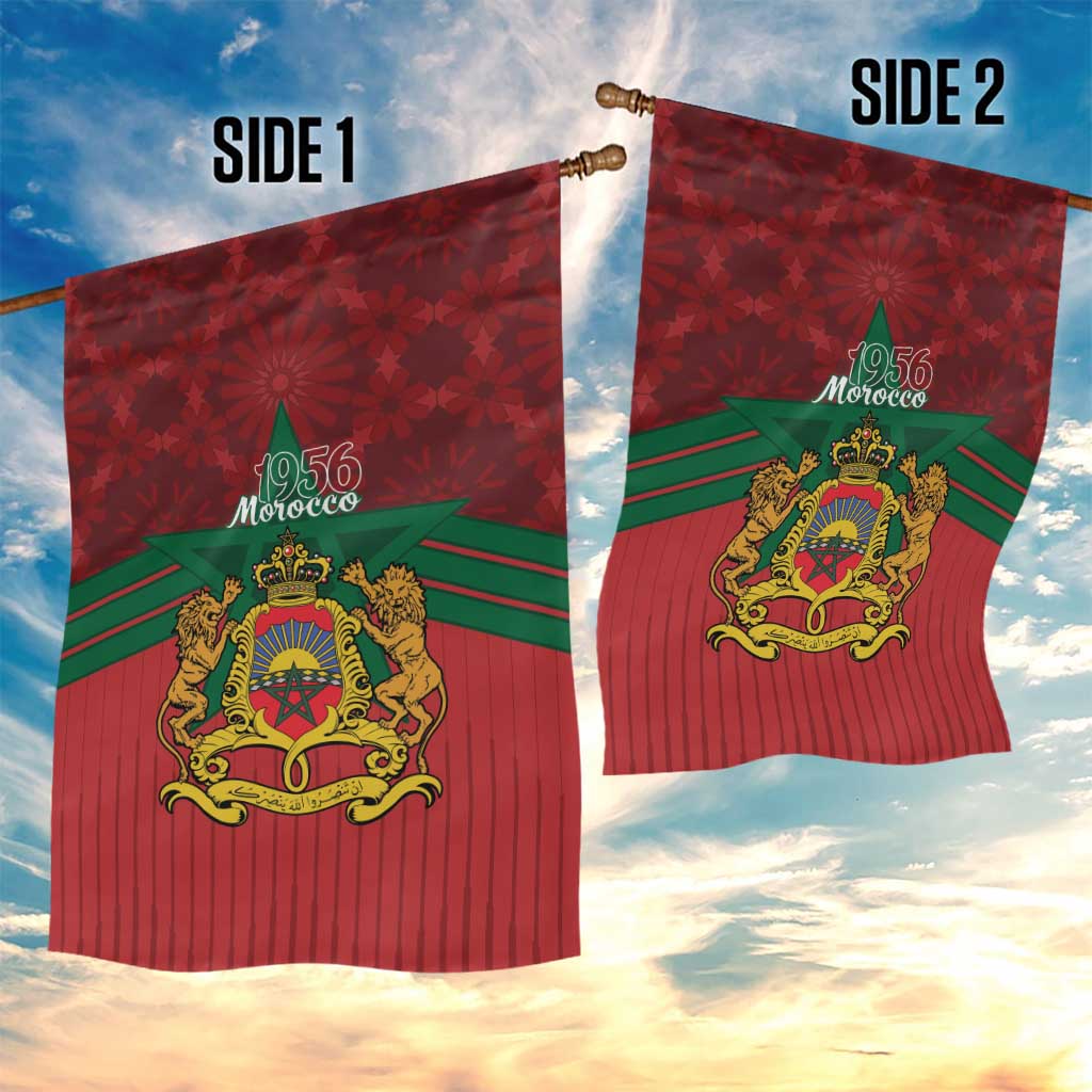 Afro Morocco Independence Day Garden Flag 1956 Proud Islamic Pattern - African Pride