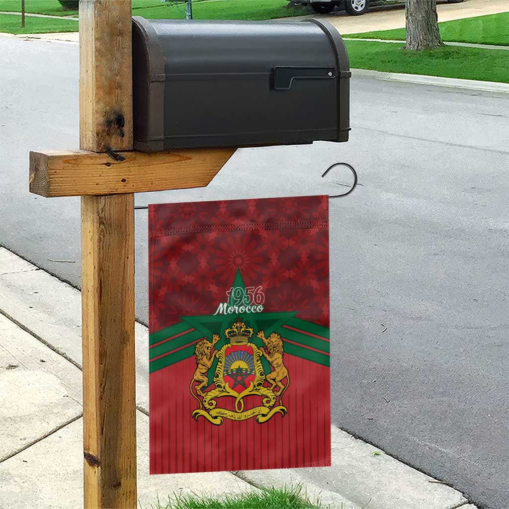 Afro Morocco Independence Day Garden Flag 1956 Proud Islamic Pattern - African Pride