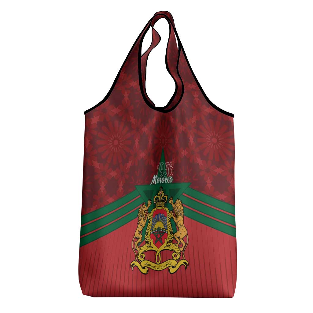 Afro Morocco Independence Day Grocery Bag 1956 Proud Islamic Pattern - African Pride
