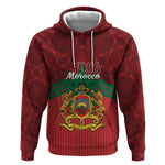 Personalized Afro Morocco Independence Day Hoodie 1956 Proud Islamic Pattern - African Pride
