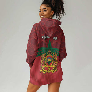 Personalized Afro Morocco Independence Day Hoodie Dress 1956 Proud Islamic Pattern - African Pride