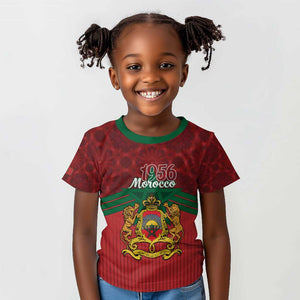 Personalized Afro Morocco Independence Day Kid T shirt 1956 Proud Islamic Pattern - African Pride