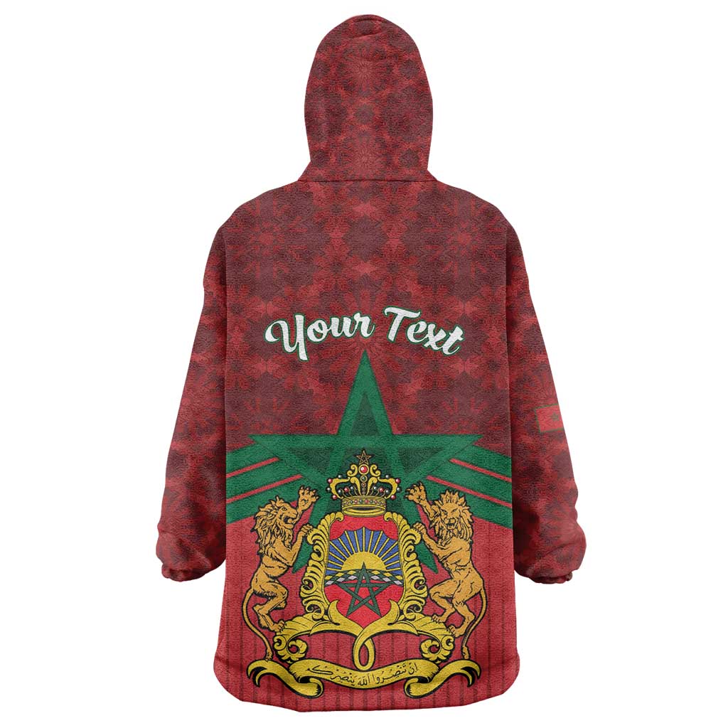 Personalized Afro Morocco Independence Day Kid Wearable Blanket Hoodie 1956 Proud Islamic Pattern - African Pride